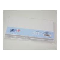 Craft UK Limited Square Blank Cards & Envelopes 12.5cm x 12.5cm White