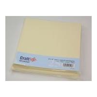 Craft UK Limited Square Blank Cards & Envelopes 20cm x 20cm Ivory Cream