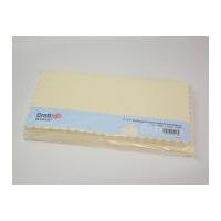 Craft UK Limited Square Scalloped Edge Blank Cards & Envelopes 15cm x 15cm Ivory Cream