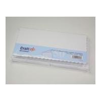 Craft UK Limited Square Scalloped Edge Blank Cards & Envelopes 12.5cm x 12.5cm White