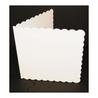 craft uk limited square scalloped edge blank cards envelopes white