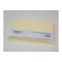 Craft UK Limited Square Scalloped Edge Blank Cards & Envelopes 12.5cm x 12.5cm Ivory Cream