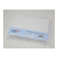 Craft UK Limited C6 Scalloped Edge Blank Cards & Envelopes 10.5cm x 15cm White