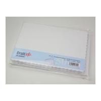 Craft UK Limited Rectangle Scalloped Edge Blank Cards & Envelopes 17.5cm x 12.5cm White