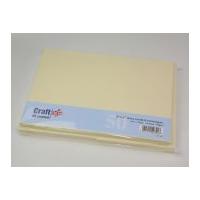Craft UK Limited Rectangle Blank Cards & Envelopes 17.5cm x 12.5cm Ivory Cream