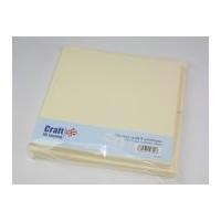 Craft UK Limited DL Blank Cards & Envelopes 21cm x 10cm Ivory Cream