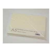Craft UK Limited 160gsm Blank Card Cardstock 14.8cm x 21cm Cream