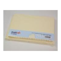 Craft UK Limited Rectangle Scalloped Edge Blank Cards & Envelopes 17.5cm x 12.5cm Ivory Cream