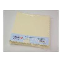 Craft UK Limited Square Scalloped Edge Blank Cards & Envelopes Ivory Cream