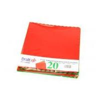 Craft UK Limited Square Scalloped Edge Blank Cards & Envelopes Red & Green