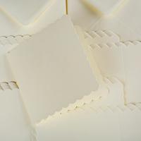 Craft UK 50 X 6X6 Ivory Scalloped Cards and Envelopes 404232
