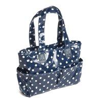 Craft Bag Value PVC - Polka Dot Navy by Hobby Gift 375530