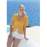 crocheted womens cardigan in sirdar cotton dk 7740