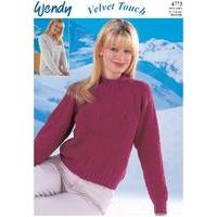 Crew and V-Neck Sweaters in Wendy Velvet Touch and Wendy Gold Award DK (4773) Digital Version