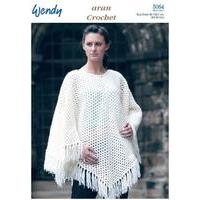 Crochet Poncho in Wendy Aran with Wool (5064) Digital Version