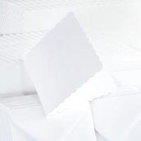 Craft UK 50 X 5X5 White Scalloped Cards and Envelopes 404224
