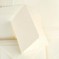 Craft UK 50 X C6 Ivory Scalloped Cards and Envelopes 404233