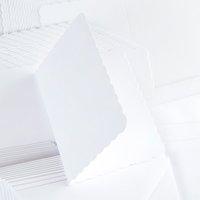Craft UK 50 X C6 White Scalloped Cards and Envelopes 404227