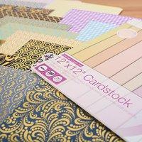 Create and Craft Gingham Pastel Cardstock, Pearlescent Cardstock and Foil Pearlescent Cardstock 400663