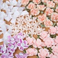 Create and Craft Satin Flower Embellishment Bundle 405454