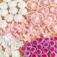 create and craft lace flower embellishment bundle 405461