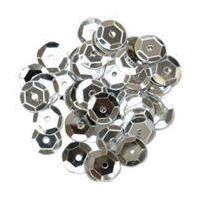 Craft Factory Silver Cup Sequins 8 mm