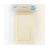 Cream A6 Rectangle Aperture Cards and Envelopes 10 Pack