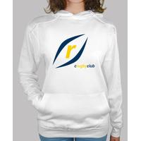 crc rugby girl logo white sweatshirt