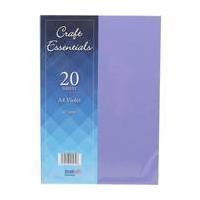 Craft Essentials Violet Card A4 20 Sheets