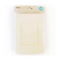 Cream Rectangle Aperture Cards and Envelopes A5 10 Pack