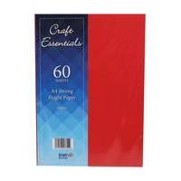 Craft Essentials Assorted Strong Bright Paper A4 60 Pack