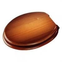 Croydex Wooden Toilet Seat, Antique Pine, Brass