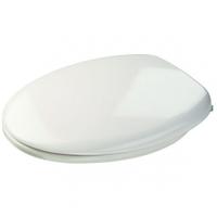 Croydex Foster White Toilet Seat, Chrome Plated Soft Close Hinge, White