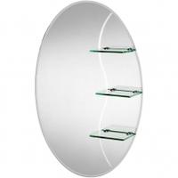 croydex coniston oval mirror with shelves