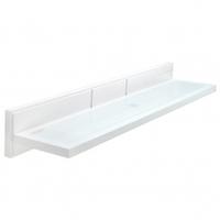 croydex maine wooden shelf with glass inlay