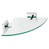 Croydex Chester Flexi-Fix Glass Corner Shelf