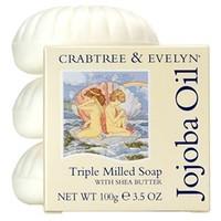 Crabtree &amp; Evelyn Jojoba Oil Triple Milled Shell Soaps 3 x 100g