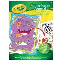 Crayola Funny Faces Colouring Book (with Stickers)