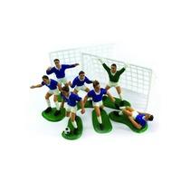 creative party cake topper blue footballer set