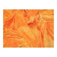 Crushed Velour Dress Fabric Tangerine