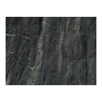 Crinkle Satin Dress Fabric Black, Grey & Silver