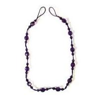 Crystal Beaded Tie Backs Amethyst