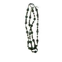 Crystal Beaded Tie Backs Dark Green