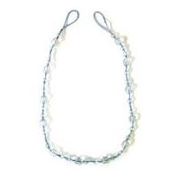 Crystal Beaded Tie Backs Pale Blue