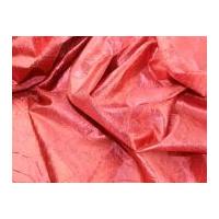 Creased Lame Metallic Fabric Red