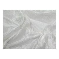 Crushed Velour Dress Fabric White