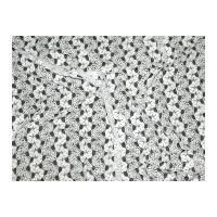 Crochet Effect Rayon Blend Lace Dress Fabric White