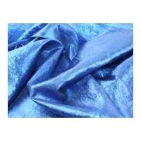 Creased Lame Metallic Fabric Royal Blue