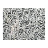 Crochet Effect Cotton Blend Lace Dress Fabric Ivory Cream