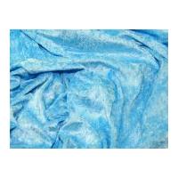 Crushed Velour Dress Fabric Turquoise